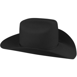 Cowboy Hat STAMPEDE 2X Felt Wool Black - Bailey