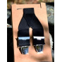 Solid Color Leather Back Clip-on Y-Shape Suspenders 130 Made in France