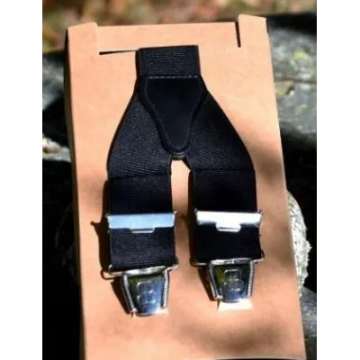 Bretelles Coloris Uni à Pince Dos Cuir forme Y 130 Made in France