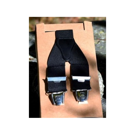 Bretelles Coloris Uni à Pince Dos Cuir forme Y 130 Made in France