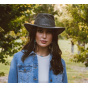 Grey Leather Traveller Crusher Bomber Hat - American Hat Makers