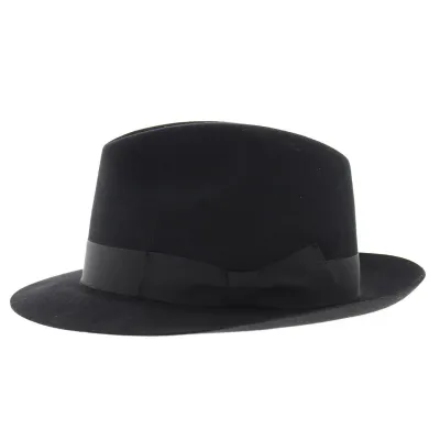 Chapeau Fedora Luberon Feutre Laine Noir  Reference : 20325| Chapellerie Traclet