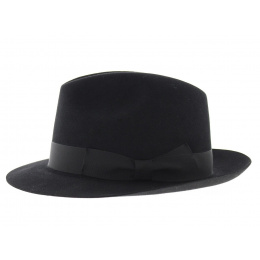 Luberon Fedora Hat Black Wool Felt
