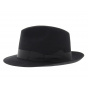 Black Wool Felt Luberon Fedora Hat