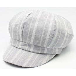 Light Gray Daniela Newsboy Cap - Traclet
