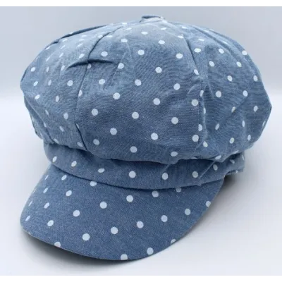 Casquette Gavroche Retro Été La Mozuky Coton Bleu clair - Traclet