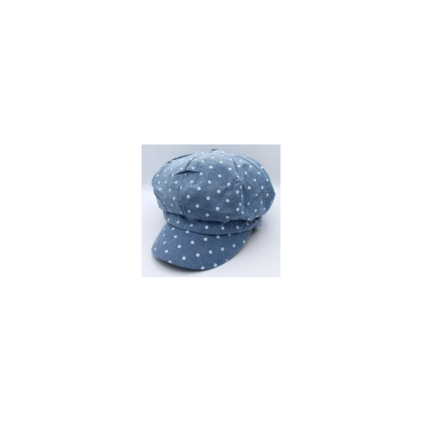 Retro Summer Newsboy Cap La Mozuky Light Blue Cotton - Traclet