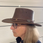 Tan Kangaroo Leather Hat - Sundowner Scippis - Traclet