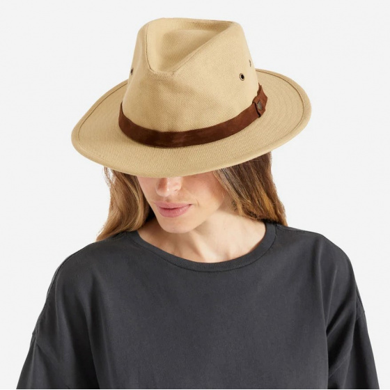 Chapeau Traveller Messer Coton Beige Safari - Brixton Chapeau Traveller Messer Coton Beige Safari - Brixton