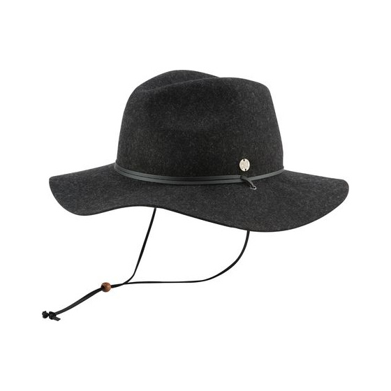 The Lee Wool Felt Traveller Hat black - Coal