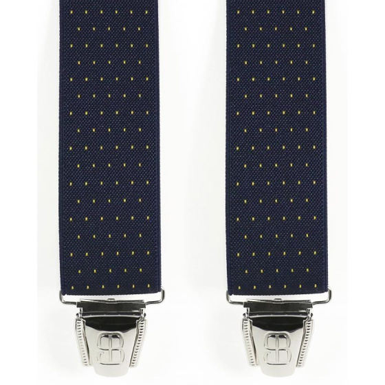 Fancy Navy Blue Biclip® Harness Suspenders - Biclip