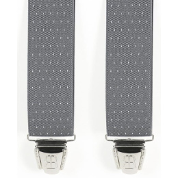 Biclip® Fancy Gray Harness Suspenders - Biclip