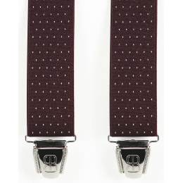 Biclip® Fancy Burgundy Harness Suspenders - Biclip