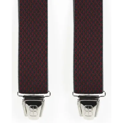 Bretelles Harnais Biclip® Fantaisie Losange Bordeaux - Biclip