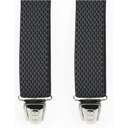 Biclip® Fancy Diamond Black Harness Suspenders - Biclip