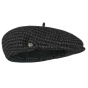Grey & Black Wool Nay Beret Cap - Laulhère