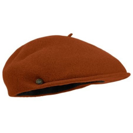 Pau Rust Wool Cap Beret - Laulhère