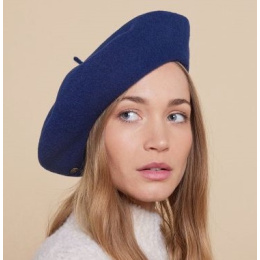 Blue Merino Wool Max Beret - Heritage Laulhère