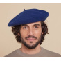 Blue Merino Wool Max Beret - Heritage Laulhère