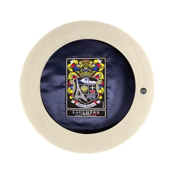Béret Max Laine Mérinos Ecru - Heritage Laulhère