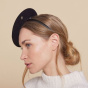 Elegant Black Wool Fascinator - Heritage by Laulhère