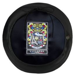 Black Leather Pechade Beret - Laulhère