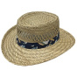 Natural Straw Mulligan Leaf Gambler Hat - Traclet