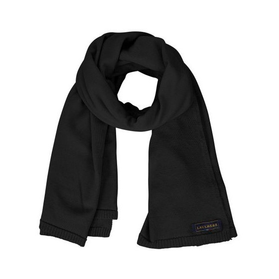 Odei Black Merino Wool Scarf - Heritage by Laulhère