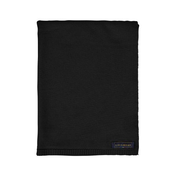 Echarpe Odei Laine Mérinos Noir - Héritage par Laulhère