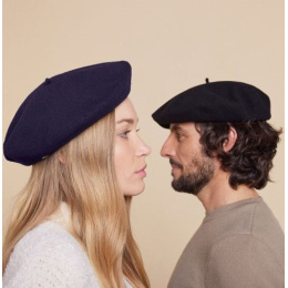 9-Inch Black Basque Beret Heritage by Laulhère