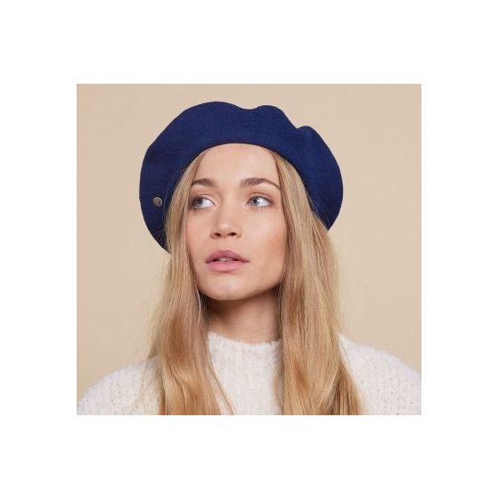 Blue Virgin Wool Basque Beret - Heritage by Laulhère Blue Virgin Wool Basque Beret - Heritage by Laulhère