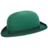 Chapeau Melon Feutre Laine Vert Emeraude - Traclet