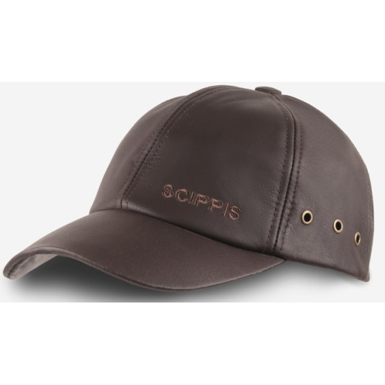 Black Leather Melbourne Baseball Cap - SCIPPIS - Traclet