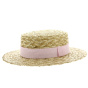 Boater hat with customized ribbon