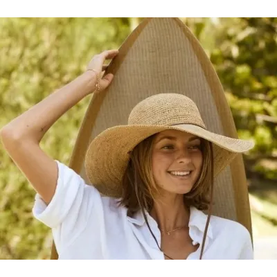 Capeline Tuscany Ladies Summer Raphia Naturel - Conner Hats