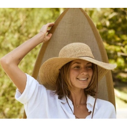 Tuscany Ladies Summer Natural Raffia Wide-Brimmed Hat - Conner Hats