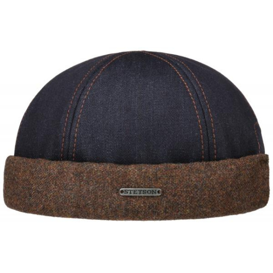 Stetson two-tone blue denim and brown brim Miki