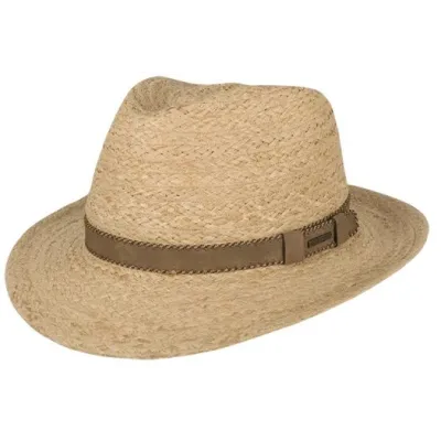 Zambia Raffia Fedora Hat - Hatland Reference: 20445| Traclet Hat Shop