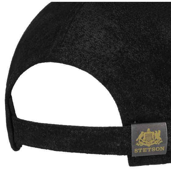 Black Liberty Leather Baseball Cap - Stetson Black Liberty Leather Baseball Cap - Stetson