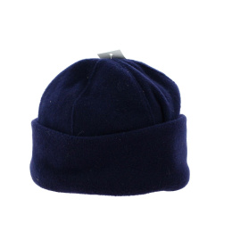 Navy Fleece Beanie Made in France - Traclet