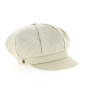 Antje Linen Beige Newsboy Cap - Mayser