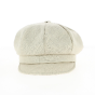 Antje Linen Beige Newsboy Cap - Mayser