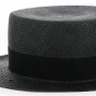 Black panama boater hat - Traclet