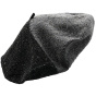 Summer Beret Cotton Silk & Linen Black - Gray - Le Béret Français