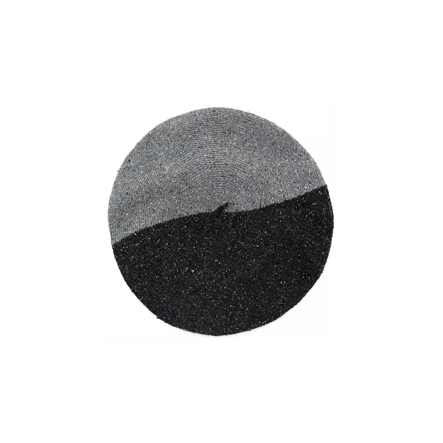 Béret Été Coton Soie & Lin Noir - Gris - Le Béret Français  Reference : 20450| Chapellerie Traclet