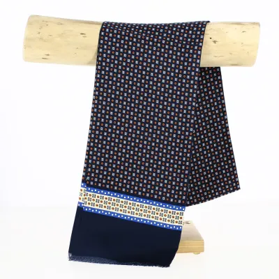 Augustine Blue Silk Scarf - Traclet Reference: 12196 | Traclet Hat Shop