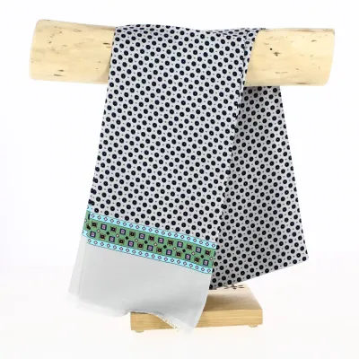Grey men's silk scarf