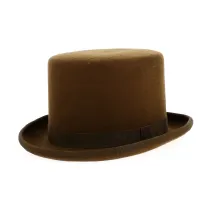Chapeau haut de forme marron