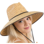 Closed weave Tycoon Crown straw lifeguard hat