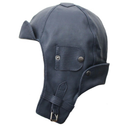 Sacramento Blue Leather Driving Cap - Stetson